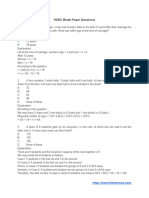 HSBC Model Paper Questions