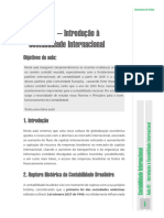 Contabilidade Internacional - Aula 01 - Introdução A Contabilidade