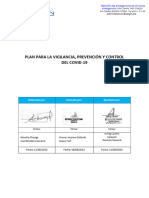 Plan de Vigilancia para Prevencion Del Covid