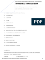 DESIGN QUALIFICATION FOR PURIFIED WATER STORAGE & DISTRIBUTION SYSTEM - Pharmaceutical Guidance