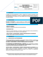 Procedimiento Selección y Evaluación de Proveedores