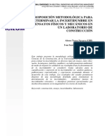 Proposición Metodológica para Determinar La Incertidumbre en Ensayos Físicos y Mecánicos en Un Laboratorio de Construcción