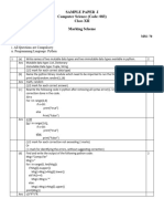 Sample Paper 1 - Marking Scheme