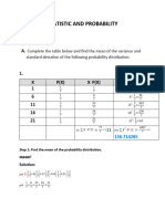 Statistic and Probability Assign. #4