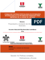 Sección 10 Políticas Contables, Estimaciones y Corrección Errores