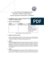 Lineas de Investigacion Grupo Pedagogía Cuerpo y Sociedad Sep-26-2018