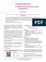 Pattern and Categorisation of Neurosurgical Emergencies: Conference Proceeding