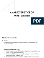 Charecteristics of Wastewater