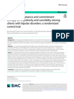 Efficacy of Acceptance and Commitment Therapy On Impulsivity and Suicidality Among Clients With Bipolar Disorders A Randomized Control Trial