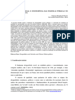 Desigualdade Social e Insuficiência Das Políticas Públicas No Combate À Pobreza