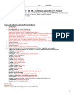 Honors Biology: 21-22 Midterm Exam Review Packet