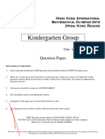 HKIMO 2018 Practice Paper G0