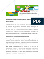 Comportamiento Organizacional. Definiciones e Importancia.: Comunicación Empresarial