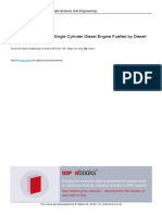 Engine Modelling of A Single Cylinder Diesel Engin