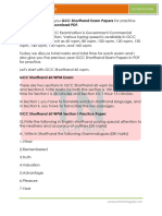 GCC Shorthand Exam Papers