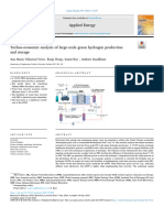 Techno-Economic Analysis of Large-Scale Green Hydrogen Production and Storage