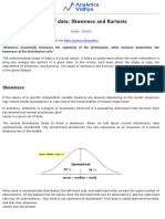 Shape of Data Skewness and Kurtosis