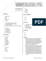 Oxford Solutions Pre-Int Progress Tests Answer Keys B