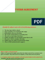 Subject Verb Agreement