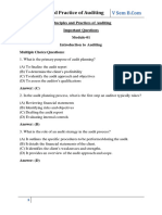 Principles and Practices of Auditing (Module Wise Important Questions)