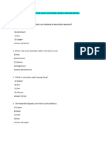 Chemistry Chapter 3 Multiple Choice Questions