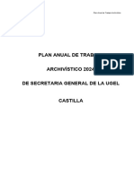 Plan Anual de Trabajo Archivístico 2024 de La Ugel Castilla