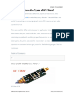 What Are The Types of RF Filters