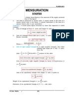 Mensuration: Synopsis