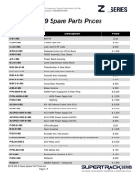 2019 Z-Series Spare Parts Prices List