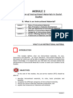 Production of Instructional Materials in Social Studies: B. What Is An Instructional Material?