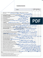 Foundation Checklist Translation in Arabic