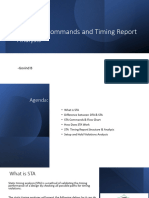 STA Basic Commands and Timing Report Analysis