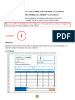 Ejercicios de Afianzamiento Del Aprendizaje de Excel Básico