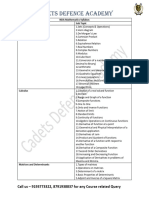 NDA Full Syllabus - Subject Wise