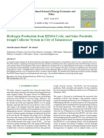 Hydrogen Production From H2SO4 Cycle, and Solar Parabolic Trough Collector System in City of Tamanrasset