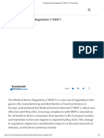 The Medical Device Regulation ("MDR") - FTI Consulting