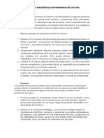 Unidad 4.1 Diagnóstico de Problemas de Lectura