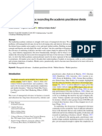 Reconciling The Academic Practitioner Divide Through Market Theorizing