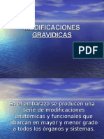 Modificaciones Gravidicas