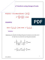 Inverse Laplace Transform Using Change of Scale Property