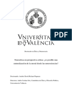 Neuroética en Perspectiva Crítica Es Posible Una Naturalización de La Moral Desde Las Neurociencias