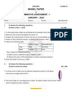 10th PS EM SA-1 Model Paper-2 2021-22