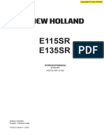 New Holland E115SR, E135SR Crawler Excavator Service Repair Workshop Manual