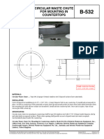 Circular Waste Chute For Mounting in Countertops: Technical Data