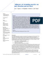 The Influence of Stemming Practice On Ground Vibration and Air Blast