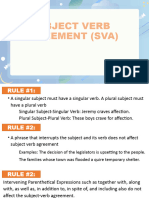 Subject Verb Agreement (Sva)