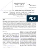 Pilot-Scale Experiment On Anaerobic Bioreactor Landfills in China