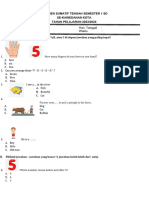 Soal STS 2 Bahasa Inggris Kelas 1