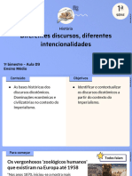 Aula 9 - 1 EM - Diferentes Discursos - Diferentes Intencionalidades