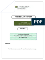 2023 GR 12 Physical Sciences Practical Test 1 Memo